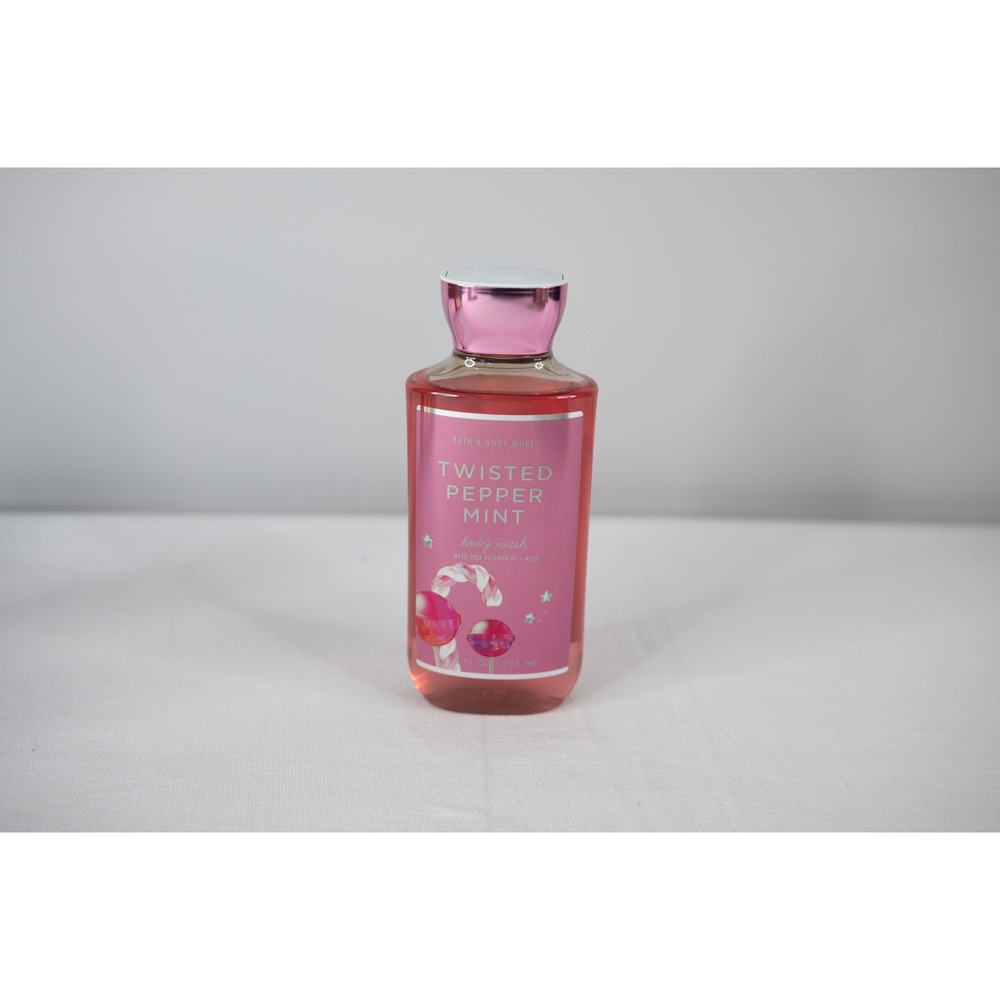 Bath & Body Works Body Wash Unisex 10oz Pink New‎ Twisted Peppermint Holiday